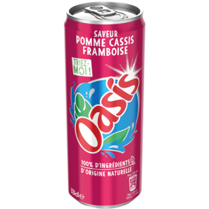 Oasis Pomme Cassis Framboise 24 x 0,33 l Cannette Alu jetable