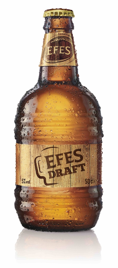 Efes Draft Biére Vol Alc.%5 Carton 12 x 0,5 l Bouteille Verre jetable