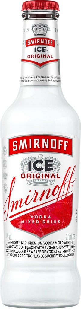 Smirnoff Ice vol alc 4% Carton 4 x 6 x 0,275 l Bouteille Verre jetable