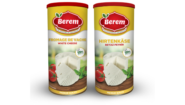 Berem Fromage feta 55% Matière gras 6 x 800.gr Boîte alu jetable