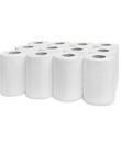 Torchons en rouleaux en papier,1 couche,blanc,non perforé,122mx20cm,12 rlx
