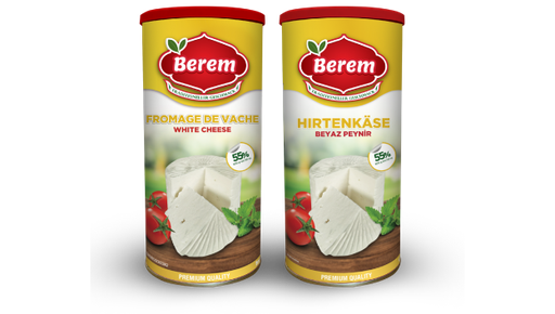 [60010] Berem Fromage feta 55% Matière gras 6 x 800.gr Boîte alu jetable