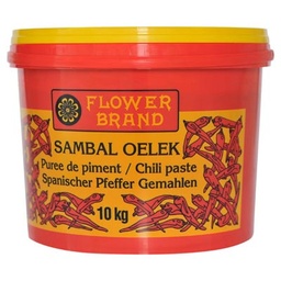 [60018] Sambal Oelek Puree de piment / Chili pastaFlower Bidon PET 10kg.