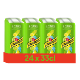 [21981] Schweppes Lemon Tray 24 x 0,33 l Cannette Alu jetable