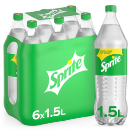 [22004] Sprite Regular Lemon-Lime Tray 6 x 1,5 l Bouteille PET jetable