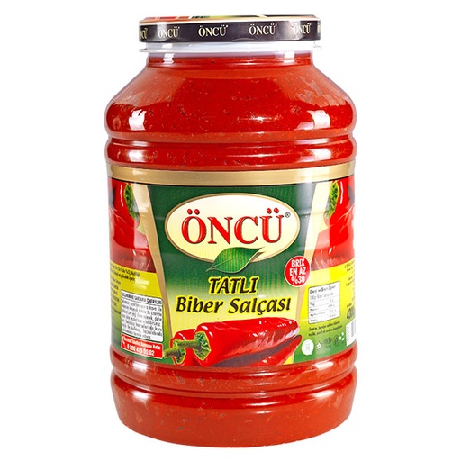 [60090] Oncu  Tatli Biber Salcasi ( Purée de poivre doux ) 4 x 4300gr. Bouteille Pet jetable