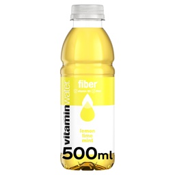 [22007] Vitamin Water Fiber Lemon, Lime &amp; Mint Tray 12 x 0,5 l Bouteille PET jetable