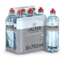 [10601] Valser Still Sportscap 6 x 0,75 l Bouteille PET jetable