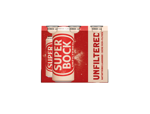 [31658] Super Bock Biére Unfiltered Alc. 4.7 % Vol Tray 4 x 6 x 0,5 l Cannette Alu jetable