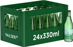 [10300] Valser Pétillante Caisse 24 x 0,33 l Bouteille Verre réutilisable