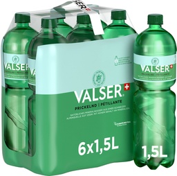 [10309] Valser Pétillante Tray 6 x 1,5 l Bouteille PET jetable
