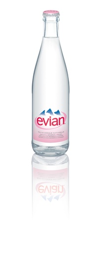 [10468] Evian Eau minérale Caisse 20 x 0,5 l Bouteille Verre réutilisable