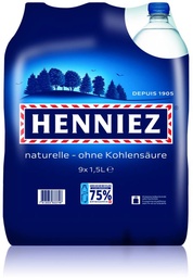 [10499] Henniez Naturelle (Bleue) Tray 6 x 1,5 l Bouteille PET jetable