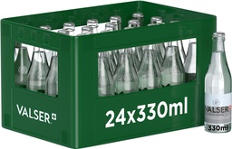 [10567] Valser Plate Caisse 24 x 0,33 l Bouteille Verre réutilisable