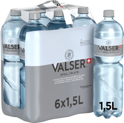 [10573] Valser Plate Tray 6 x 1,5 l Bouteille PET jetable