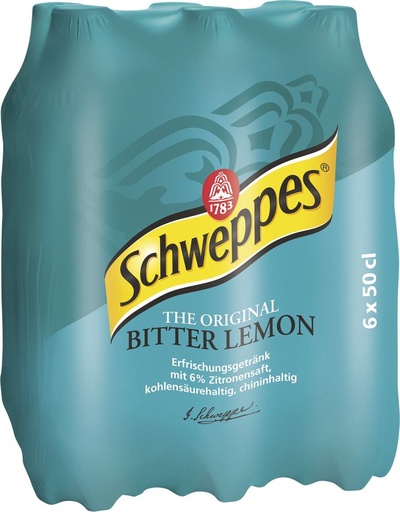[20089] Schweppes Lemon Tray 4 x 6 x 0,5 l Bouteille PET jetable