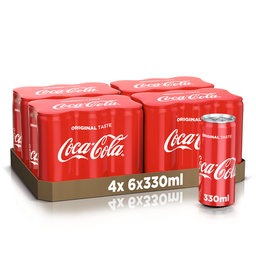 [20150] Coca-Cola Tray 4 x 6 x 0,33 l Cannette Alu jetable