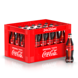 [20166] Coca-Cola Zero Caisse 24 x 0,33 l Bouteille Verre réutilisable