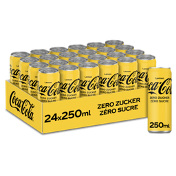 [20169] Coca-Cola Zero Lemon Tray 24 x 0,25 l Cannette Alu jetable