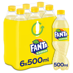 [20338] Fanta Lemon Tray 4 x 6 x 0,5 l Bouteille PET jetable