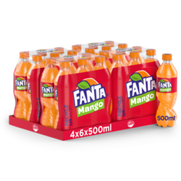 [20342] Fanta Mango Tray 4 x 6 x 0,5 l Bouteille PET jetable