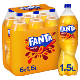 [20346] Fanta Mango Tray 6 x 1,5 l Bouteille PET jetable