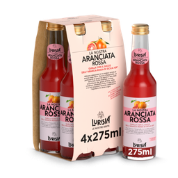 [20490] Lurisia Aranciata Rossa NRG Tray 6 x 4 x 0,275 l Bouteille Verre jetable