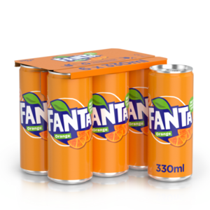 [20733] Fanta Orange Tray 4 x 6 x 0,33 l Cannette Alu jetable