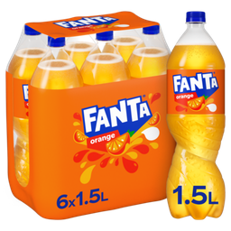[20739] Fanta Orange Tray 6 x 1,5 l Bouteille PET jetable