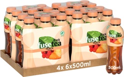 [20978] Fusetea Peach Hibiscus Tray 4 x 6 x 0,5 l Bouteille PET jetable