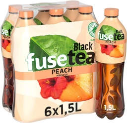 [20982] Fusetea Peach Hibiscus Tray 6 x 1,5 l Bouteille PET jetable