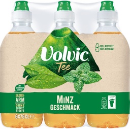 [21183] Volvic Thé Vert Menthe Tray 6 x 0,75 l Bouteille PET jetable Sportscap