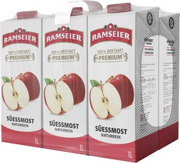 [21870] Ramseier Jus de pomme Tray 6 x 1,0 l Tetra Pack jetable