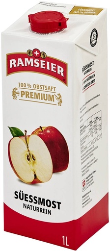 [21870] Ramseier Jus de pomme Tray 6 x 1,0 l Tetra Pack jetable