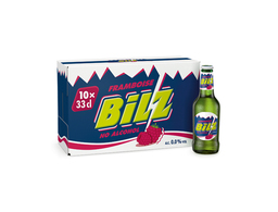 [30925] Bilz Framboise Alc.0.0 Bouteille 10 x 0.33 l Verre jetable