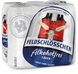 [30957] Feldschlösschen Lager Sans Alcool Tray 4 x 6 x 0,5 l Cannette Alu jetable