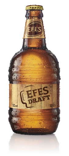 [31197] Efes Draft Vol Alc.%5 Carton 12 x 0,5 l Bouteille Verre jetable